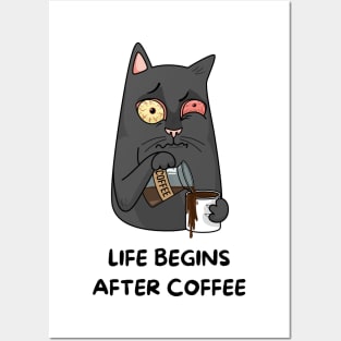 life begin after coffee T-Shirt Posters and Art